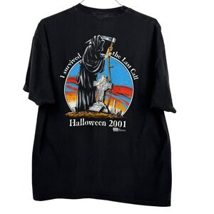 Harry's Corner New Orleans Halloween 2001 Grim Reaper T-Shirt Men's XL‎